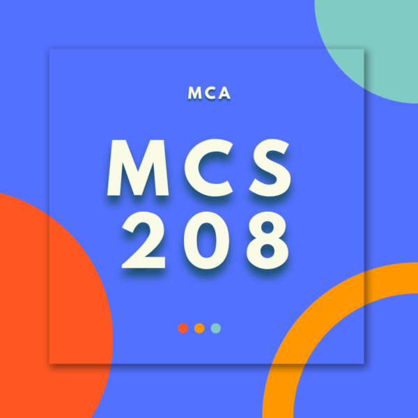 MCS-208: Data Structures and Algorithms (MCA)