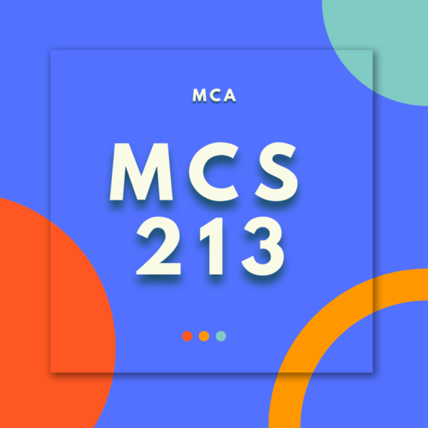 MCS-213: Software Engineering (MCA)