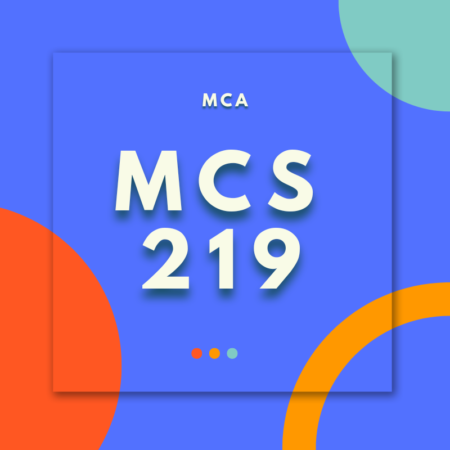 MCS-219: Object Oriented Analysis and Design (MCA)