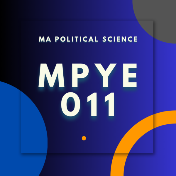 MPYE011; MA. POLITICAL. SCIENCE