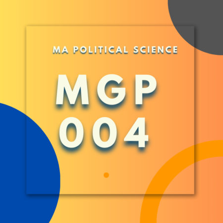 MGP004; MA. POLITICAL. SCIENCE