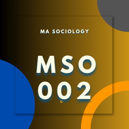 MSO.002;MA. SOCIOLOGY