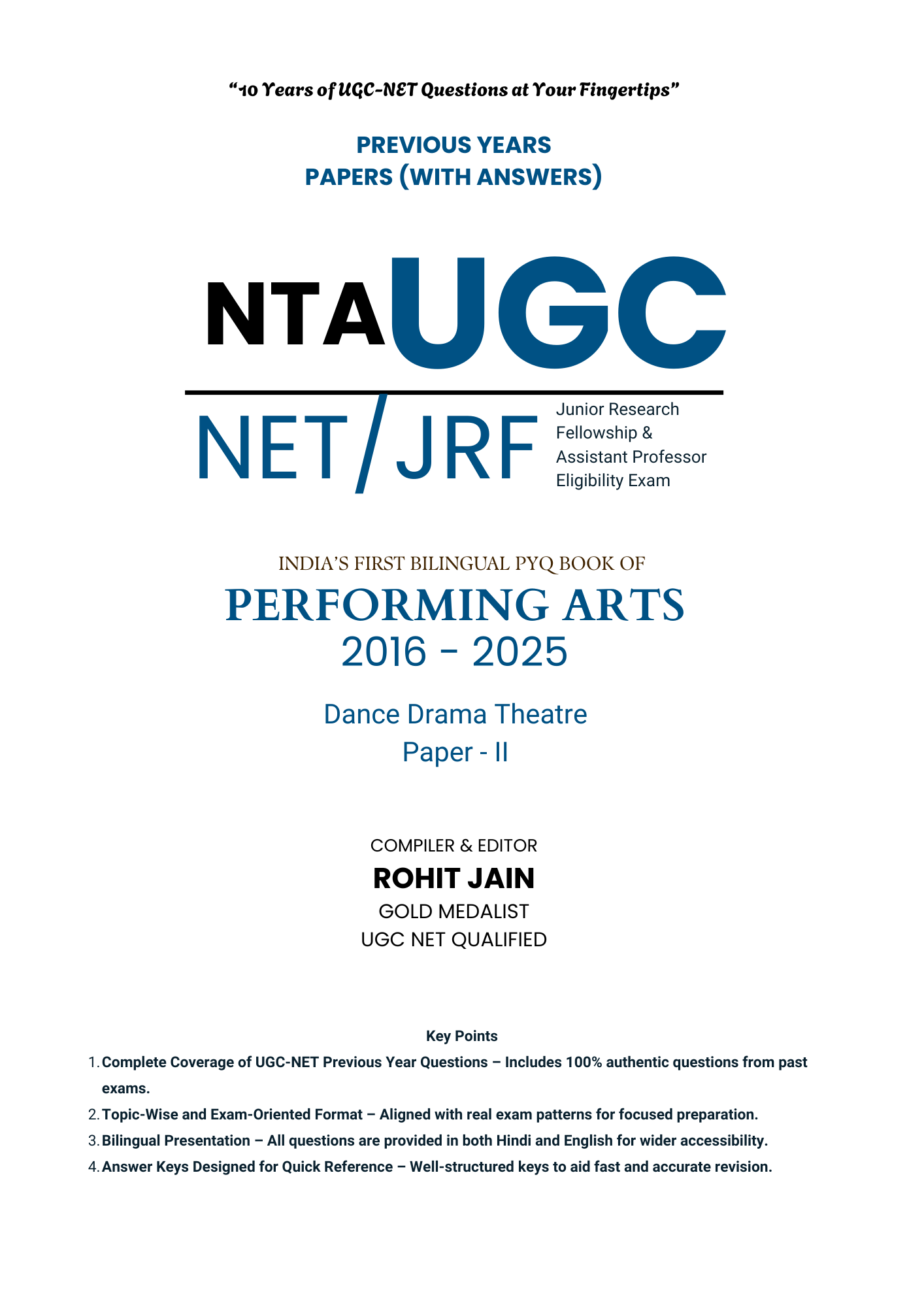 NTA UGC NET JRF Performing Arts (Dance Drama Theatre) Paper-II Previous Year Questions (2016–2025) By Rohit Jain - Image 3